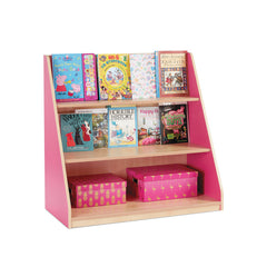 Lib Unit 3 Fixed Shelves H/Pink