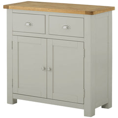 2Drw Mini Sideboard W800Mm Oak/Grey