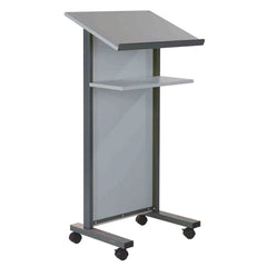 Lectern W/Panel 620X543X1236 Grey