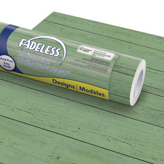 PAC FADELESS DISPLAY PAPER ROLL 1218MMX3.6M TEXTURED MINT SHIPLAP 1PC -Min Qty 4