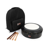 Percussion Plus black hand-tuneable bodhran with case and tippers – 16 inch