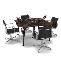 AKA Design ProVoice V4 podcasting studio desk – Walnut