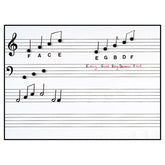 Write n Wipe pre printed music stave wall poster with pen