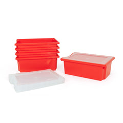 Monarch 5x 20L extra strong storage box and lid set - Red