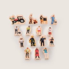 WOODEN PEOPLE WHO HELP US BLOCKS , PK15
