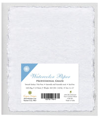 PAPER WTRCLR WHT 9 X 12 IN SMTH DKL EDG 25 SHT