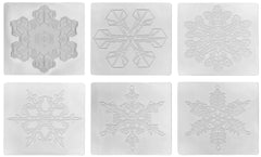 RUBBING PLATES SNOWFLAKES SET OF 6
