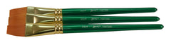 BRUSH OPTIMUM GOLDEN TAKLON SH FLAT 3/4 IN - SAX PACK OF 3
