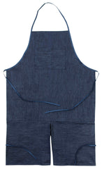 APRON CREATIVTY STREET DENIM WHEEL THROWERS ADULT 41X27.5 IN DARK BLUE DENIM