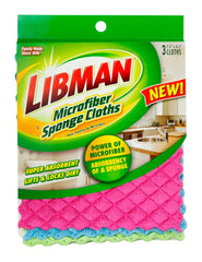 TOWEL - LIBMAN - MICROFIBER SPONGE CLOTHS - 3 IN A PACK - EACH