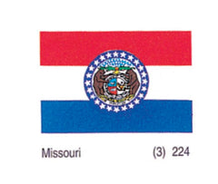 FLAG - ANNIN MISSOURI STATE OUTDOOR FLAG - SOLARGUARD NYL-GLO NYLON - 4 X 6 FT