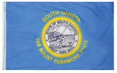 FLAG - ANNIN SOUTH DAKOTA STATE OUTDOOR FLAG - SOLARGUARD NYL-GLO NYLON - 4 X 6 FT