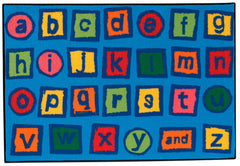 CARPETS FOR KIDS - KIDSVALUE ALPHABET BLOCKS - RECTANGLE - 4 FT X 6 FT - SPECIFY CARPET COLOR