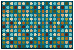 CARPETS FOR KIDS - KIDSVALUE PLUS MICRODOTS POLKA DOTS - RECTANGLE - 6 FT X 9 FT - SPECIFY CARPET COLOR