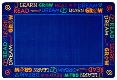CARPETS FOR KIDS - PREMIUM READ TO DREAM BORDER - RECTANGLE - 6 FT X 9 FT - SPECIFY CARPET COLOR
