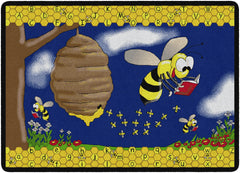 FLAGSHIP CARPETS - BUSY BEE - RECTANGLE - 6 FT X 9 FT - SPECIFY CARPET COLOR