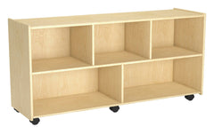 STORAGE 5 COMPARTMENT W/LOCKING CASTERS 24H