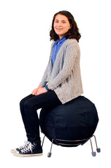 FITNESS ON THE JOB - LARGE ALERT SEAT - CHROME BASE - SPECIFY SEAT COLOR
