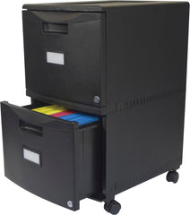 STORAGE FILE CABINET STOREX 2-DRAWER LETTER/LEGAL BLACK