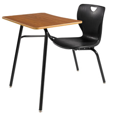 DESK - CLASSROOM SELECT - CONTEMPORARY 4-LEG COMBO - 18 IN - 18 X 24 IN - LAMINATE - PAINTED - BLACK - SPECIFY SEAT AND BACK COLOR - SPECIFY TOP COLOR - SPECIFY EDGE COLOR