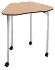 DESK - CLASSROOM SELECT - CONTEMPORARY COLLABORATION - HEXAGON 33 W X 21 D - 30 INCH FIXED HEIGHT - LAMINATE - LOCKEDGE - SPECIFY TOP COLOR - SPECIFY EDGE COLOR - NONE - CASTER