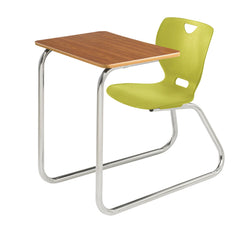 DESK - CLASSROOM SELECT - NEOCLASS SLED BASE COMBO - 18 IN - 18 X 24 IN - LAMINATE - T-MOLD - CHROME - SPECIFY SEAT AND BACK COLOR - SPECIFY TOP COLOR - SPECIFY EDGE COLOR
