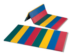 SPORTIME DELUXE 1 FT PANEL CROSS LINKED POLYEHTYLENE RAINBOW MAT 2 SIDE HOOK AND LOOP 4 FT X 6 FT X 2-3/8 IN