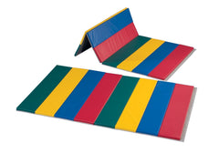 SPORTIME DELUXE 1 FT PANEL CROSS LINKED POLYEHTYLENE RAINBOW MAT 2 SIDE HOOK AND LOOP 6 FT X 12 FT X 2-3/8 IN