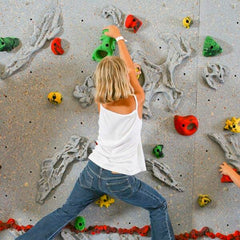 RELIEF-FEATURE TRAVERSE WALL 8 FT X 4 FT - PACKAGE WITH 2 IN MAT-LOCKING SYSTEM -BLUE