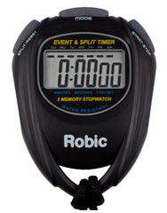 DISC-ROBIC SC-539 2 SPLIT MEMORY WATER RESIST STOPWATCH-BLACK