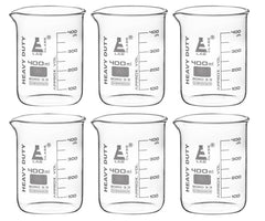 BEAKER HEAVY DUTY GLASS 400ML PK6