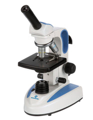MICROSCOPE COMPOUND MONOCULAR EXM-150 W/CLIPS STAGE AND IRIS DIAPH