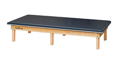 CANDO UPHOLSTERED MAT TABLE - 700 LB CAPACITY - 48 W X 84 D X 18 H INCHES - NATURAL WOOD FINISH - BLACK UPHOLSTERY