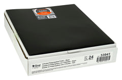 FOLDER POLY 3-POCKET TRI-FOLD BLACK PK OF 24