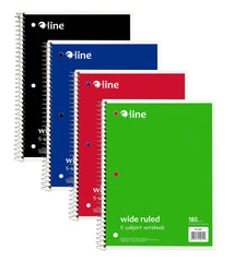 PAPER NOTEBOOK 5 SBJCT 180 SHT WR 8.5 X 10.5 IN
