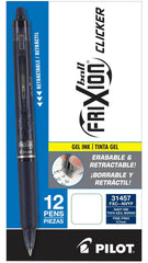PEN FRIXION CLICKER RT 0.7MM NAVY PACK OF 12