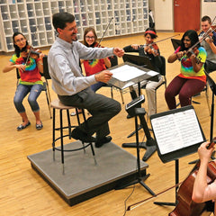 Wenger adjustable ensemble stool - wood seat