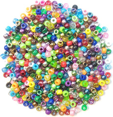 SCO BEADS PONY TRANSPARENT COLOURED GLITTER 1000PCS -Min Qty 20
