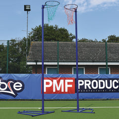 Netball Post Base Ring And Nets - Pair - Blue