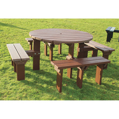 Junior Circ Picn Table Brown