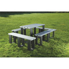 Modular Table U-Seat & Bench Grey/Bl