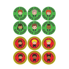 Safe Dist. Marker Pk12 With Text