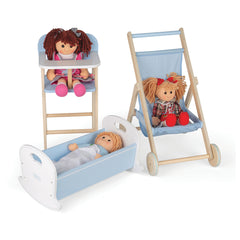Dolls Set Pushchair Cradle Chair
