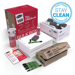 100 Plain Whiteboards+Extras