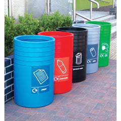 Cot/3 Litter Bin 91L Light Green