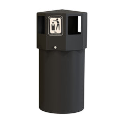 Litter Bin Midi Octaplus Black