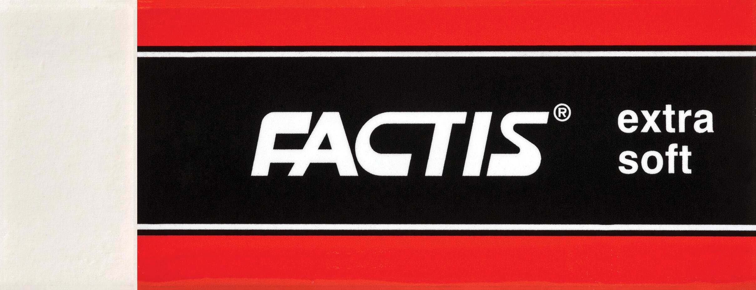 ERASER FACTIS WHITE EXTRA SOFT PACK OF 20
