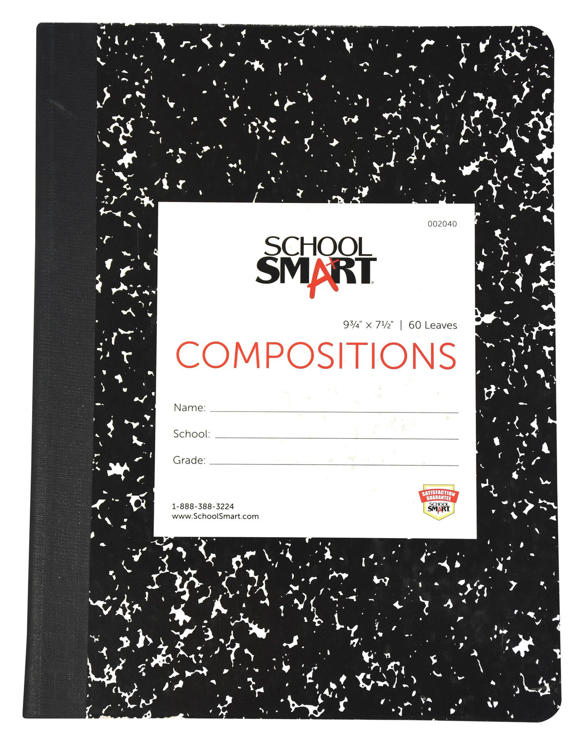 PAPER COMP BOOK HARD 9.75X7.5 RULED SCHOOL SMART 60 SHTS