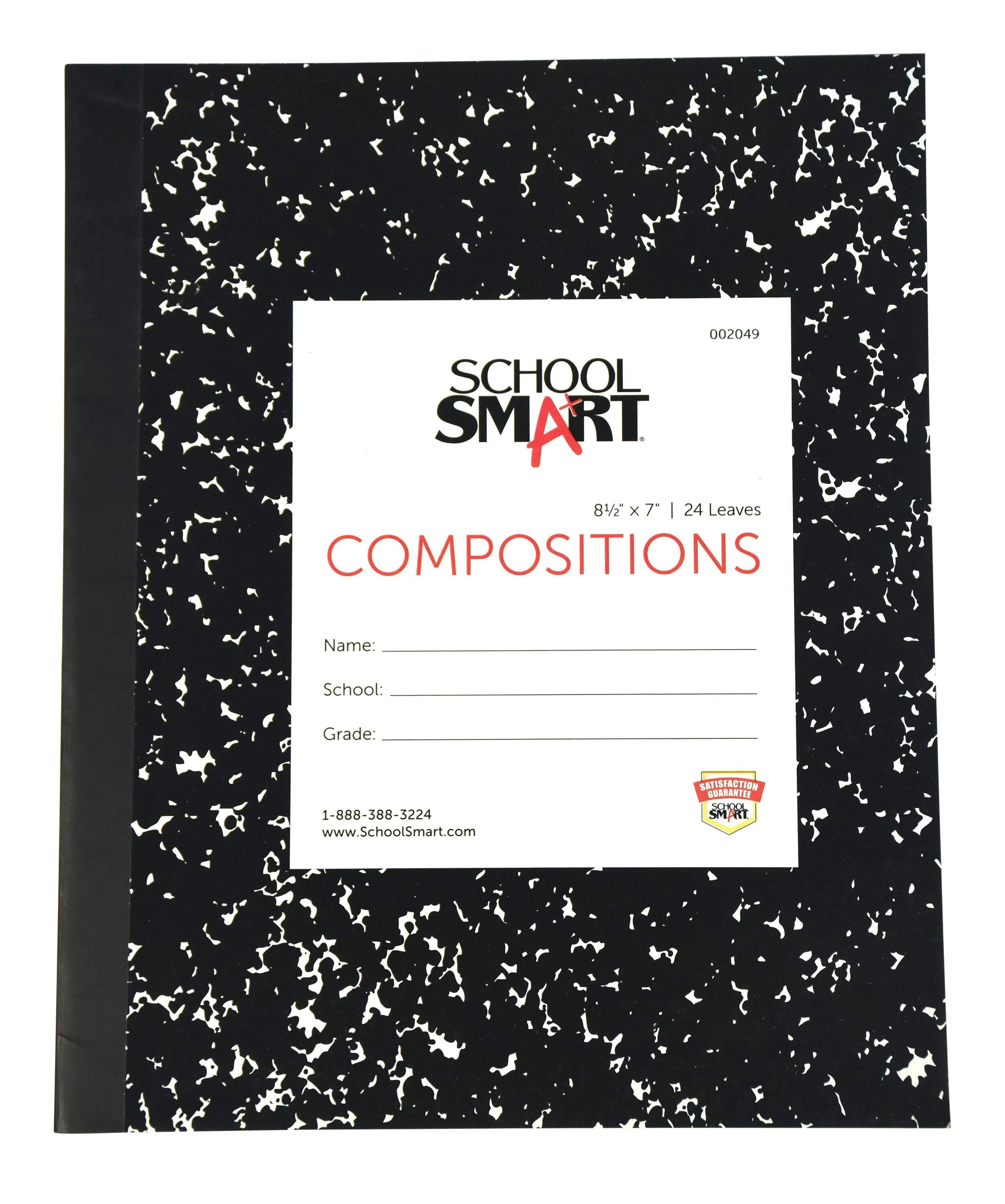 PAPER COMP BOOK SOFT 8.5X7 RULED SCHOOL SMART 24 SHTS