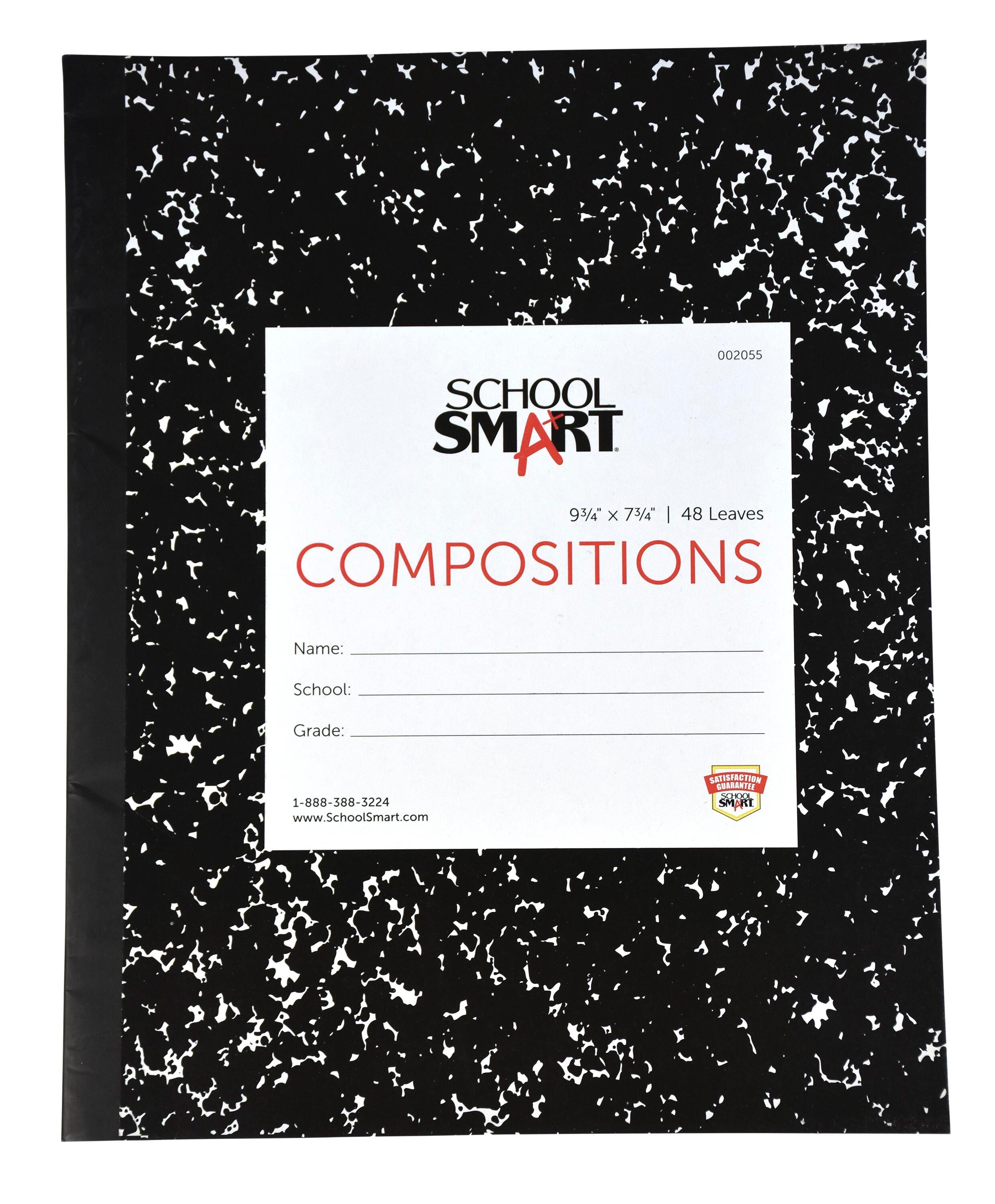 PAPER COMP BOOK SOFT 9.75X7.5 RULED SCHOOL SMART 48 SHTS